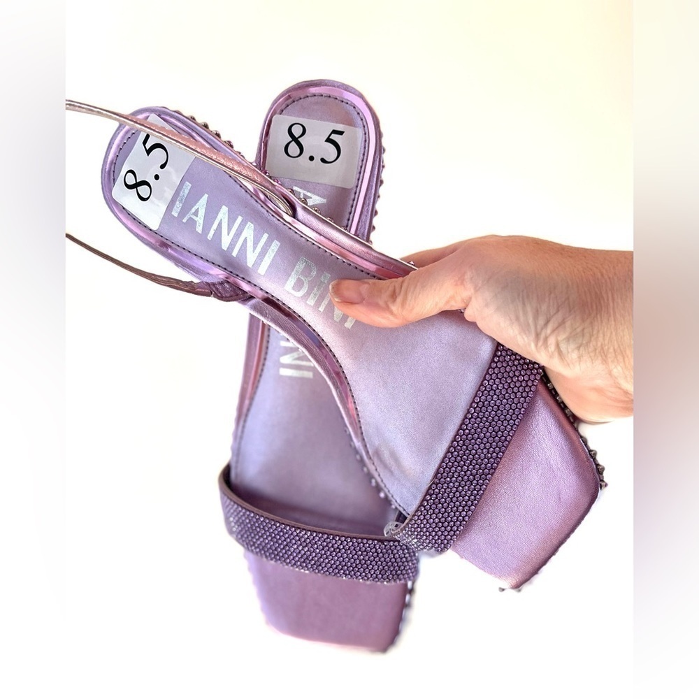 GIANNI BINI ELENA BLING STUDDED LOW DETAIL SLINGS - Picture 3 of 9